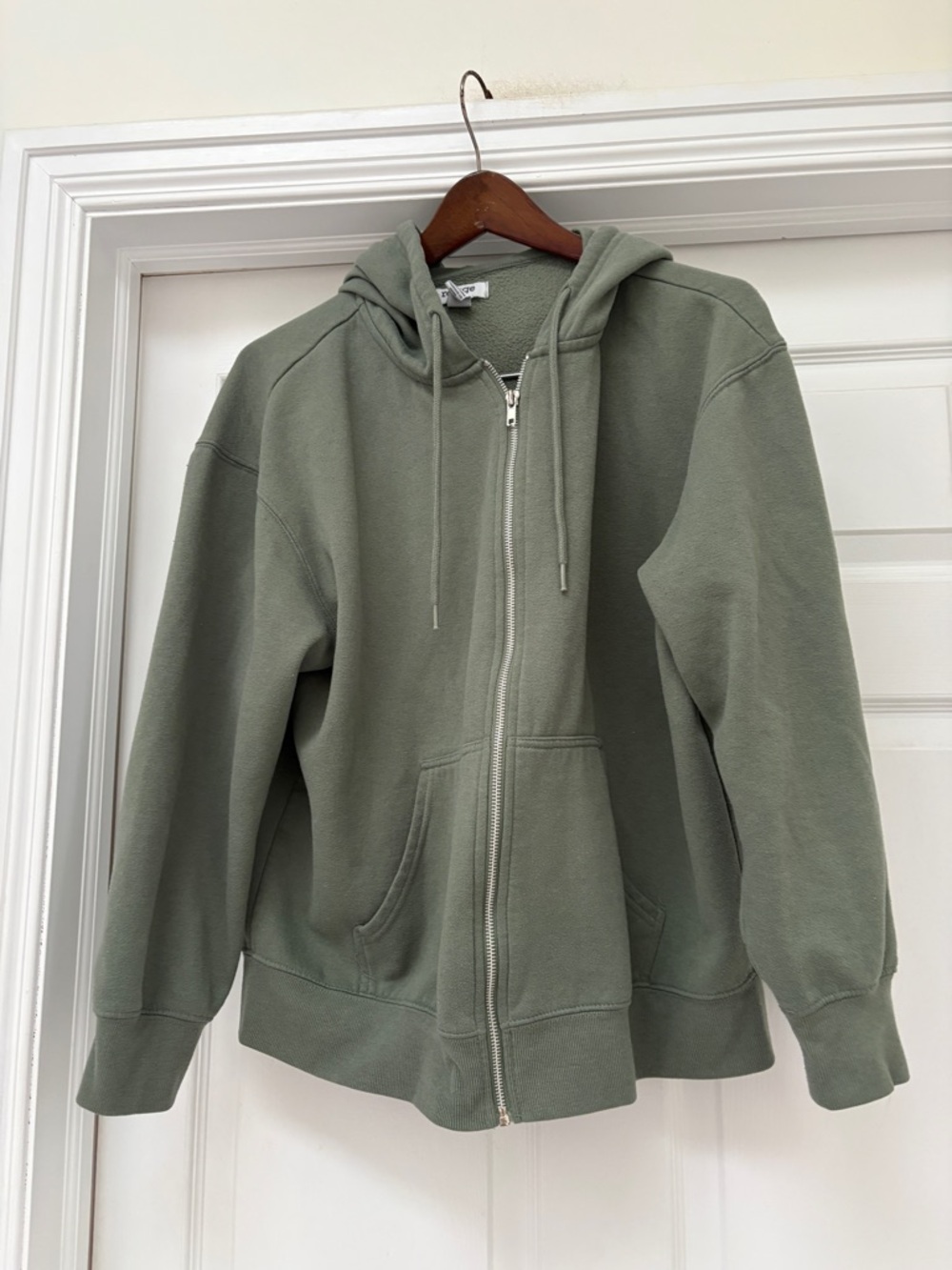 refuge Olive Green Zip-Up Hoodie